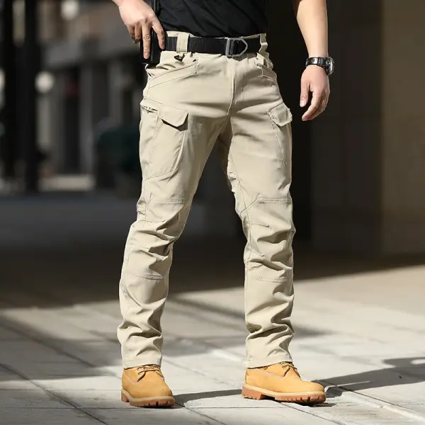 Men's Quick Dry Elastic Fabric Tear Resistant Tactical Multi Pocket Cargo Pants - Yesunshine.com 
