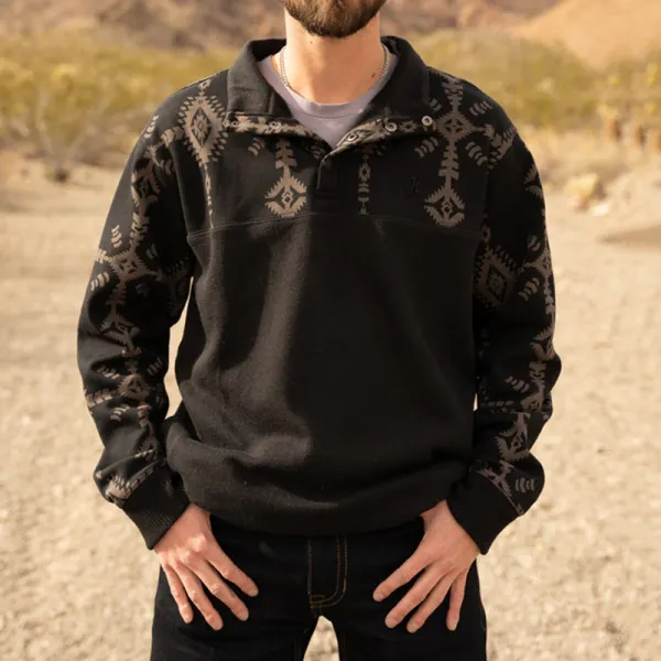 Wind Print Ethnic Floral Hoodie - Yesunshine.com 