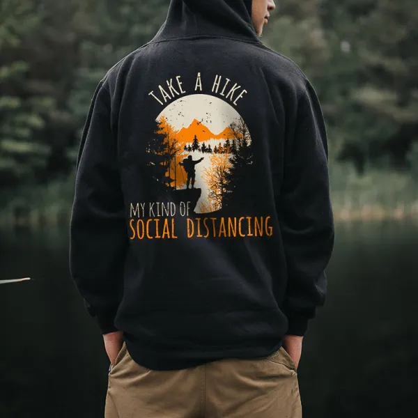 Men's Mountaineering Scenery Print Outdoor Hoodie - Albionstyle.com 