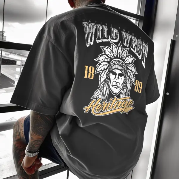 Wild West Heritage Men's Trendy Graphic T-shirt - Yesunshine.com 