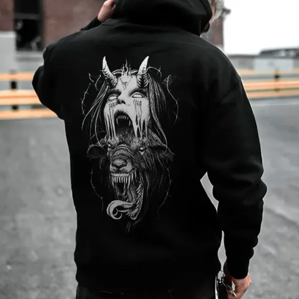 Men's Death Omen Graphic Hoodie - Yesunshine.com 