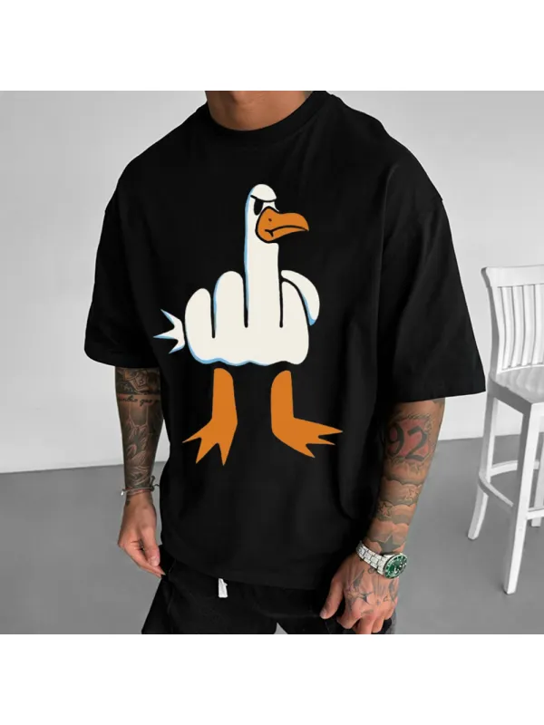 Oversized Unisex Funny Duck Casual T-Shirt - Shopyiyistories.com 