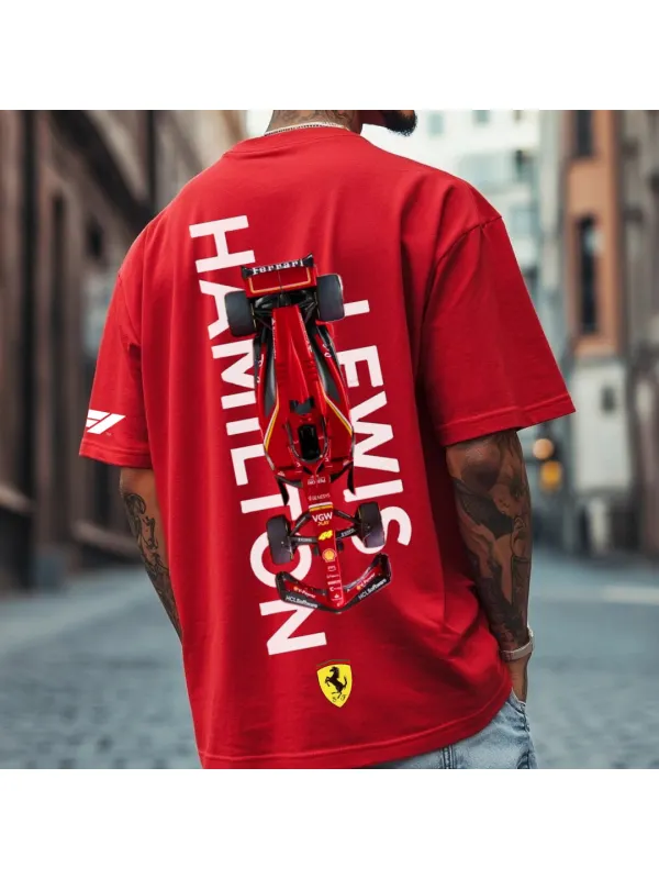 Unisex Casual Racing Print T-shirt - Shopyiyistories.com 