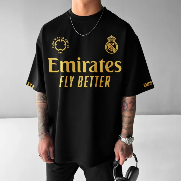 Oversized Casual Neutral Football T-Shirt Football Club T-Shirt - Zivinfo.com 