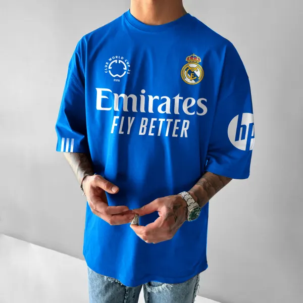 Oversized Casual Neutral Football T-Shirt Football Club T-Shirt - Zivinfo.com 