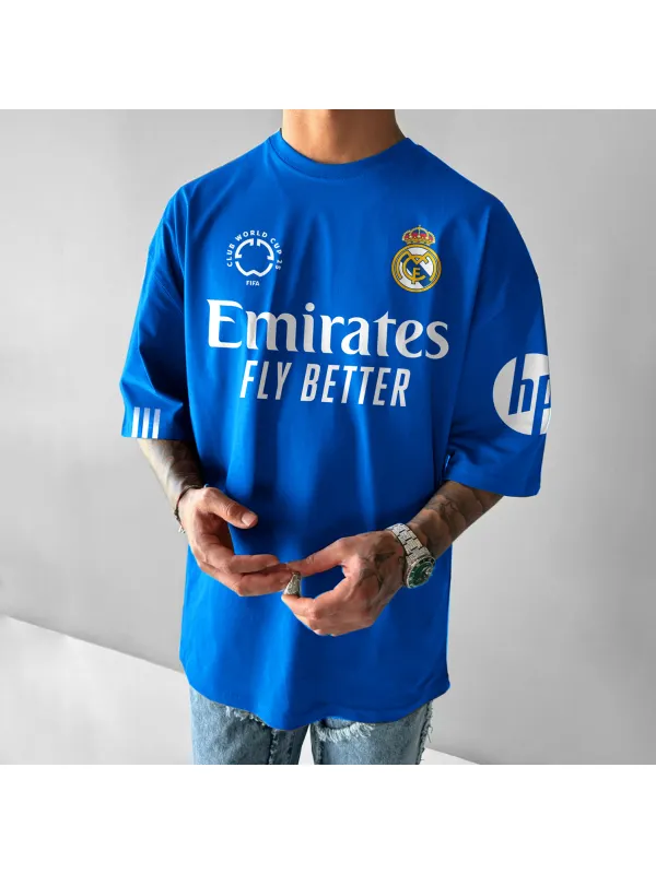 Oversized Casual Neutral Football T-Shirt Football Club T-Shirt - Wearmw.chimpone.com 