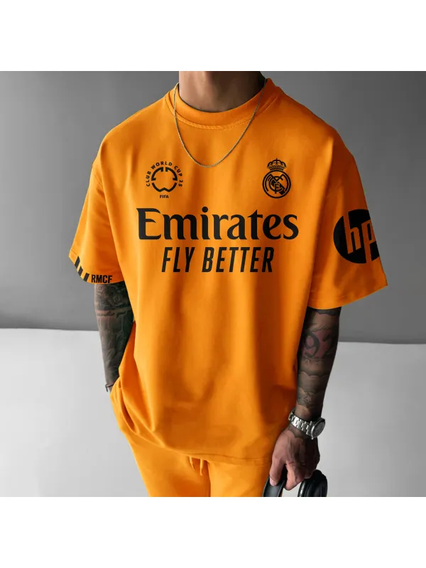 Oversized Casual Neutral Football T-Shirt Football Club T-Shirt - Wearmw.chimpone.com 