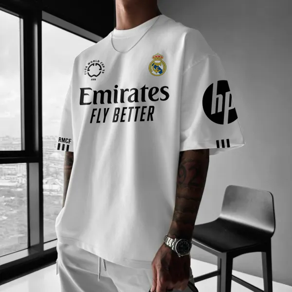 Oversized Casual Neutral Football T-Shirt Football Club T-Shirt - Zivinfo.com 