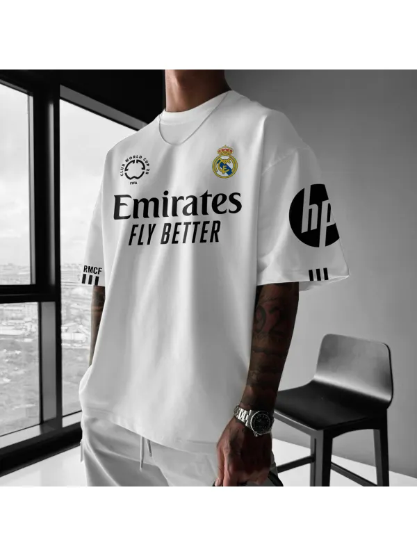 Oversized Casual Neutral Football T-Shirt Football Club T-Shirt - Wearmw.chimpone.com 