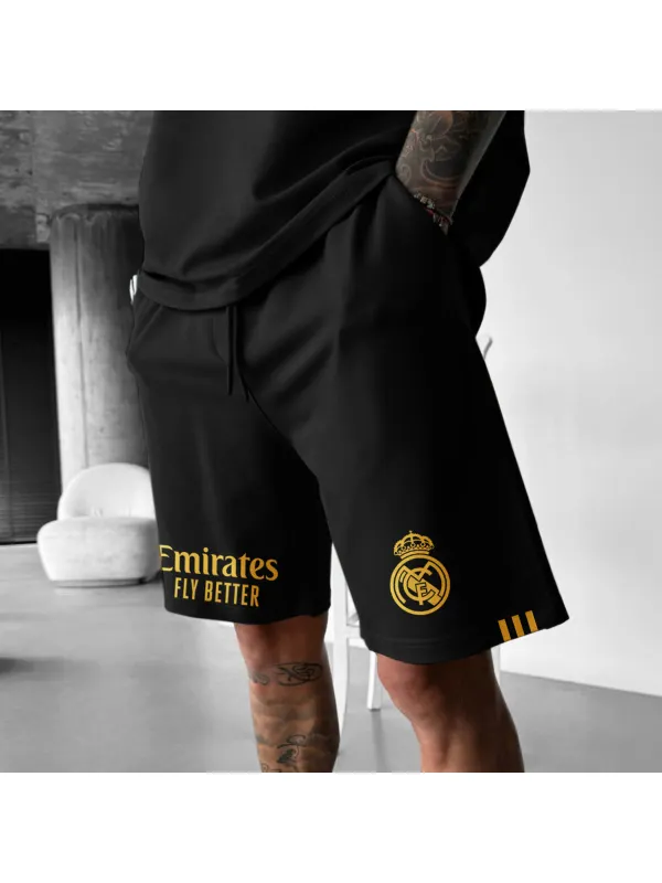 Comfortable Casual Unisex Football Print Shorts - Ootdmw.com 