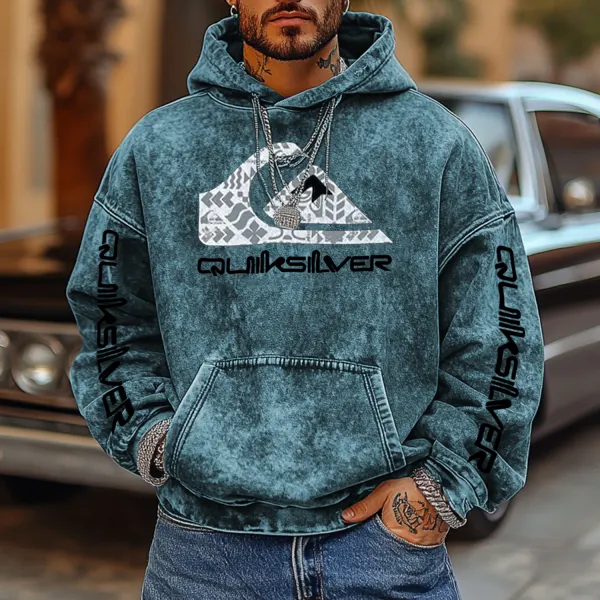 Street Vacation Lettering Print Hoodie - Ootdyouth.com 