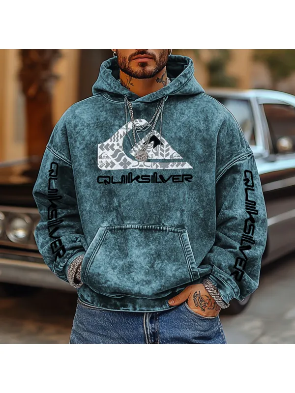 Street Vacation Lettering Print Hoodie - Ootdmw.com 