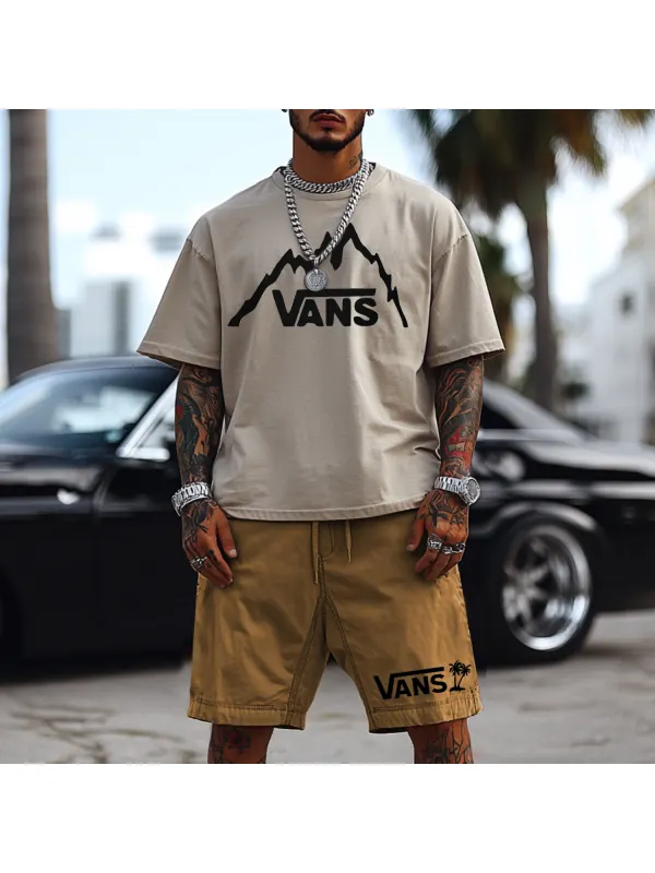 Street Letter Print Two-Piece Set - Wearmw.chimpone.com 