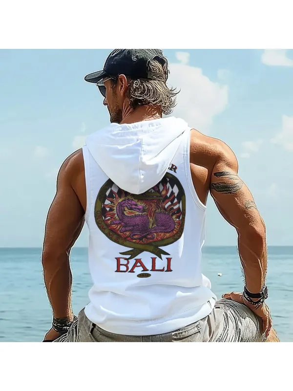 Men's Vintage Graphic Hooded Tank Top - Frontiercool.com 