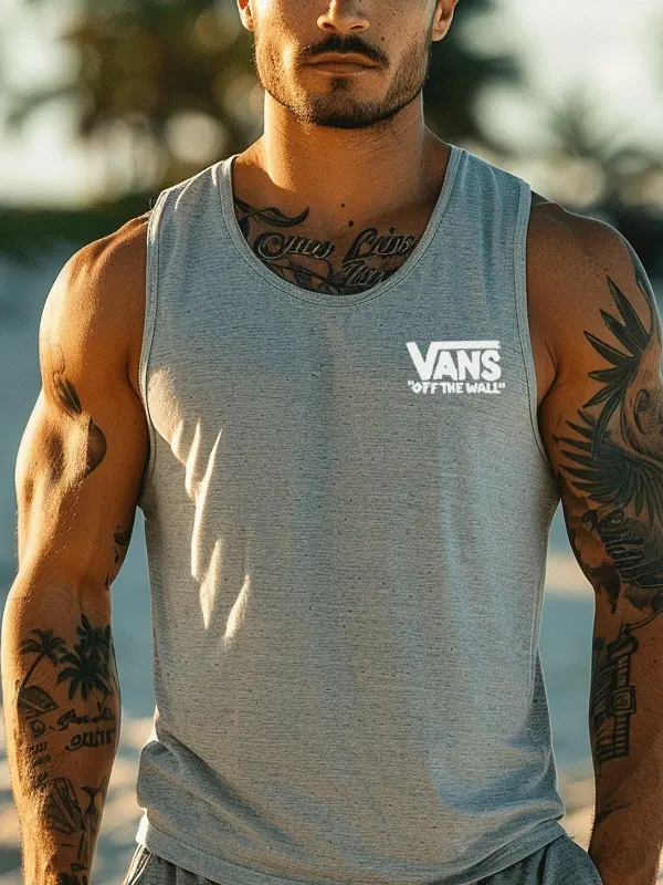 Vans Men's Sleeveless Tank Top - Menbarn.com 