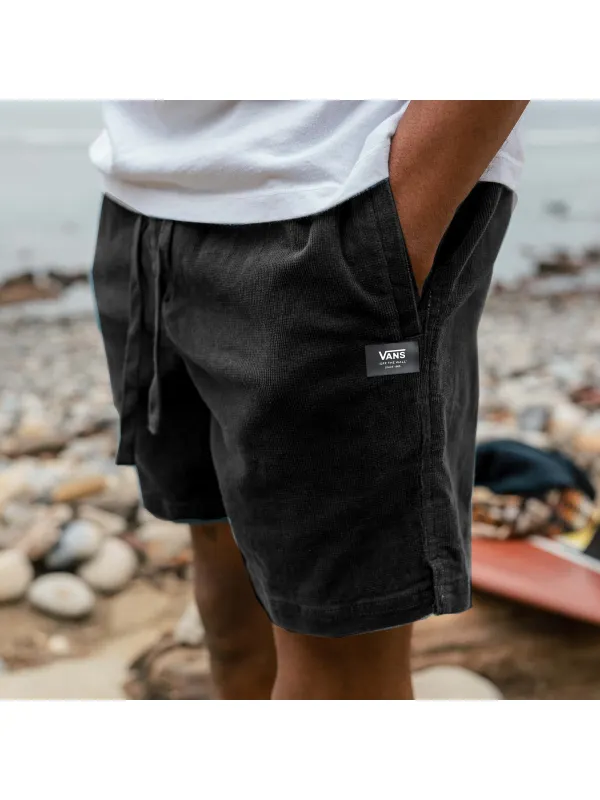 Vintage Casual Shorts Corduroy Surf Shorts Beach Shorts - Anrider.com 