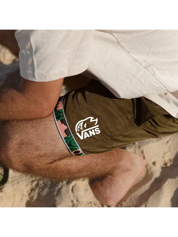 Vintage Casual Shorts Corduroy Surf Shorts Beach Shorts - Anrider.com 