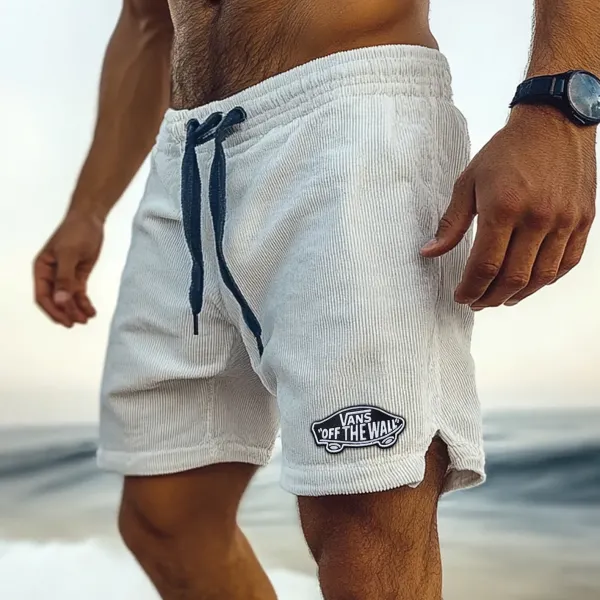Vintage Casual Shorts Corduroy Surf Shorts Beach Shorts - Spiretime.com 