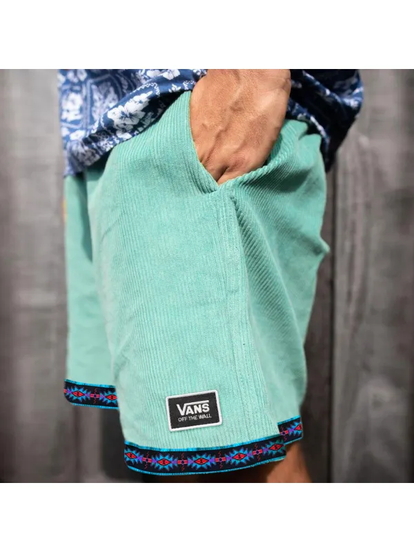 Vintage Casual Shorts Corduroy Surf Shorts Beach Shorts - Anrider.com 