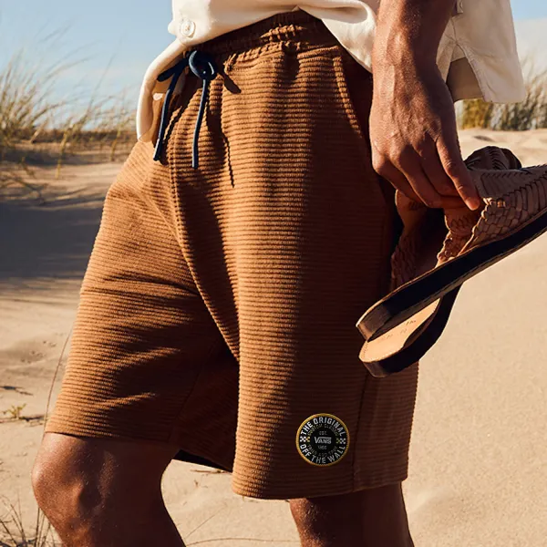 Vintage Casual Shorts Corduroy Surf Shorts Beach Shorts - Spiretime.com 