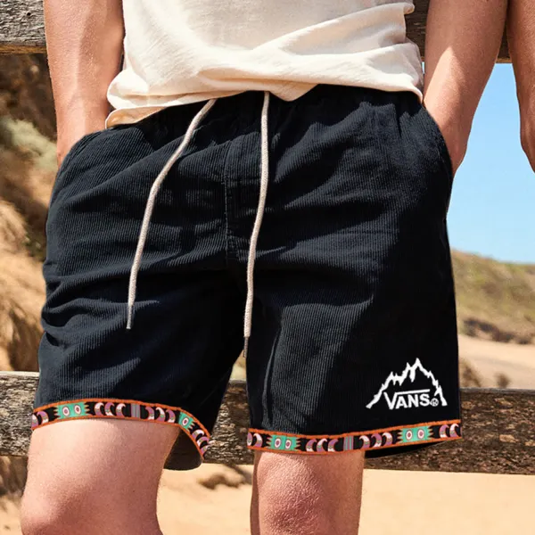 Vintage Casual Shorts Corduroy Surf Shorts Beach Shorts - Spiretime.com 