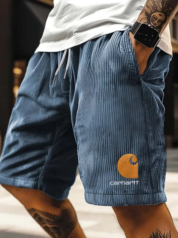 Carhartt Men's Corduroy Surfing Boardshorts Blue Shorts - Menwyx.com 