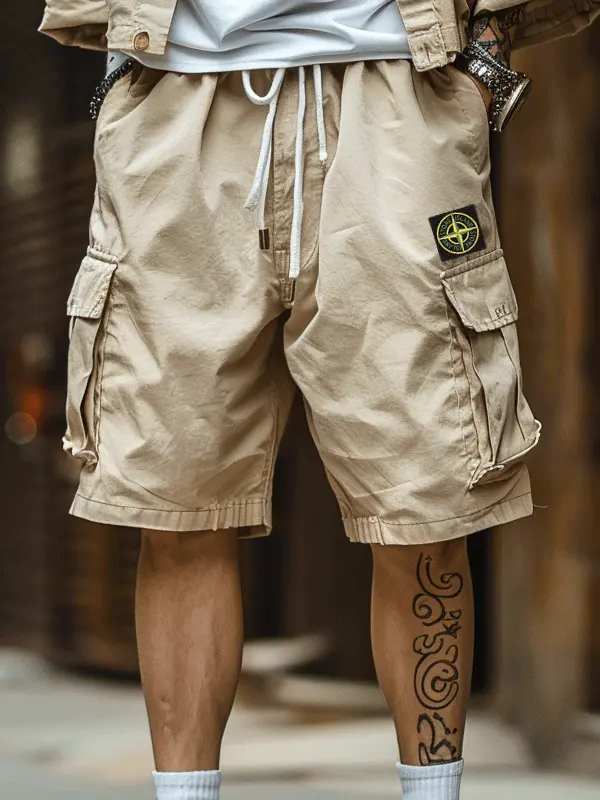 Cargo Shorts With Multi-Pockets And Adjustable Waistband For Men - Menwyx.com 