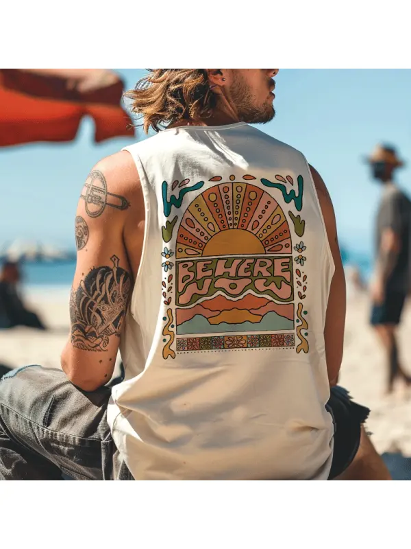 Psychedelic Graphic Tank Top For Men - Perfect For Summer Festivals And Beach Days - Frontiercool.com 