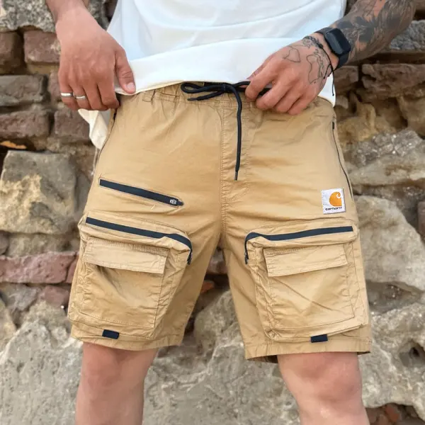 Cargo Shorts With Adjustable Drawstring And Multiple Pockets For Outdoor Adventures - Wayrates.com 