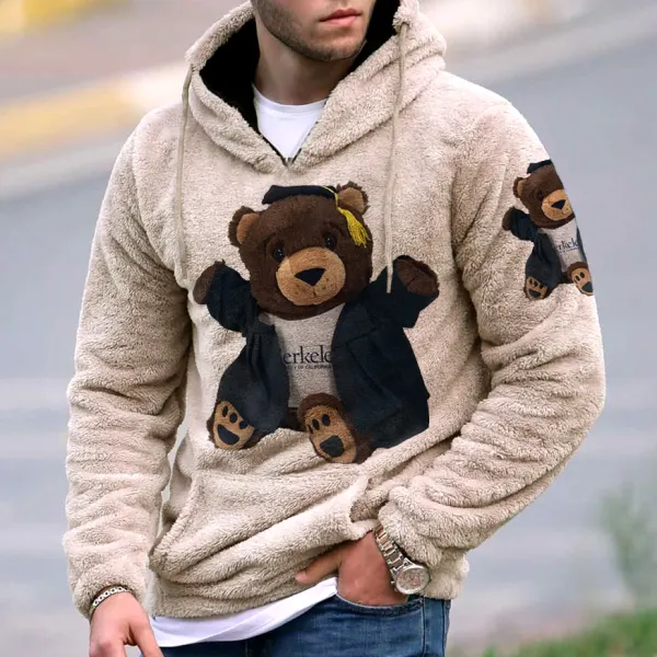 Cute Bear Lamb Wool Warm Sweatshirt - Burstarsunshine.com 