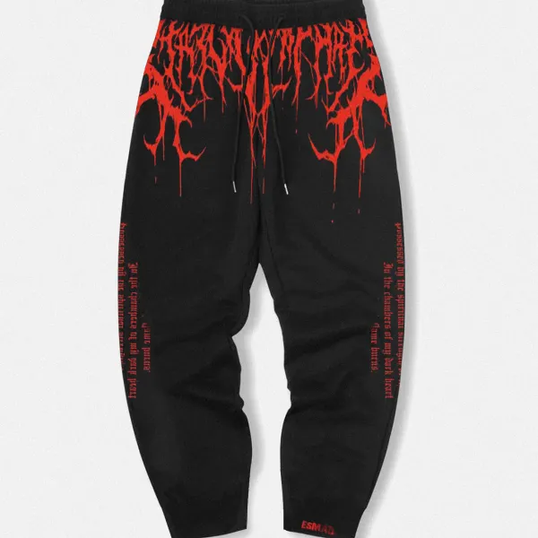 Pantaloni Sportivi Casual Blood Red Coil Devil - Faciway.com 