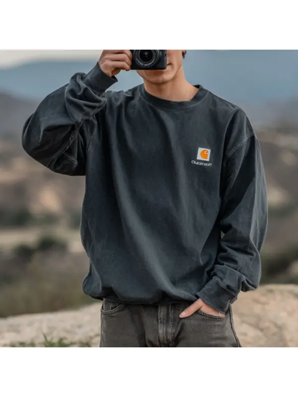 Casual Black Sweatshirt For Outdoor Adventures - Anrider.com 