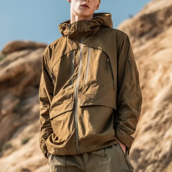 Outdoor Adventure Jacket In Khaki - Pipersuper.com 
