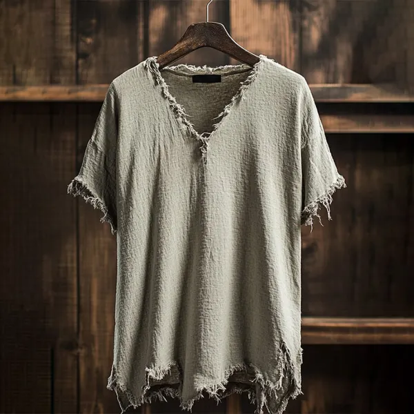 Casual V-neck T-shirt - Pipersuper.com 