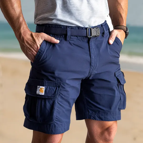 Men's Casual Shorts With Functional Pockets For Summer Outdoors - Ootdyouth.com 