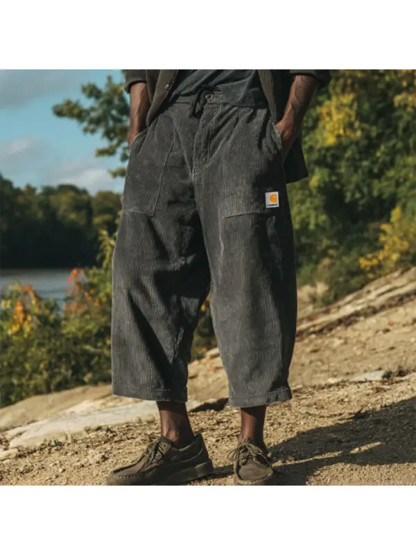 Carhartt Corduroy Work Pants In Charcoal - Anrider.com 