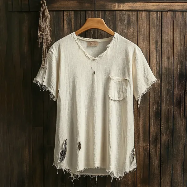 Men's V-neck Pocket T-shirt - Pipersuper.com 