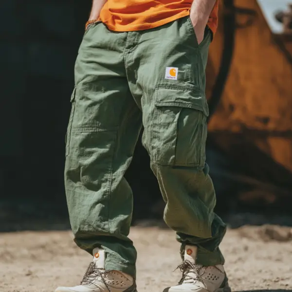 Green Cargo Pants For Outdoor Adventures - Ootdyouth.com 