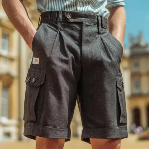 Cargo Shorts In Dark Grey - Ootdyouth.com 