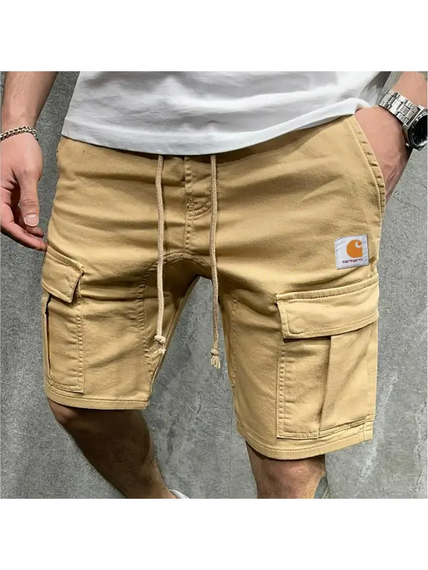 Cargo Shorts For Men Summer Athletic Shorts Hiking Drawstring Shorts With Pockets Casual Bermuda Shorts - Frontiercool.com 