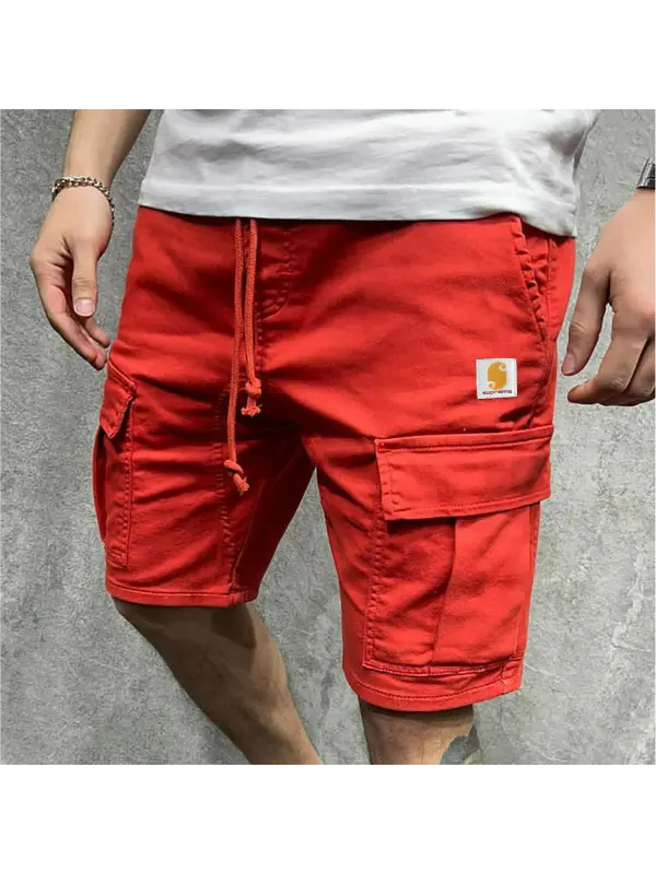 Cargo Shorts For Men Summer Athletic Shorts Hiking Drawstring Shorts With Pockets Casual Bermuda Shorts - Frontiercool.com 