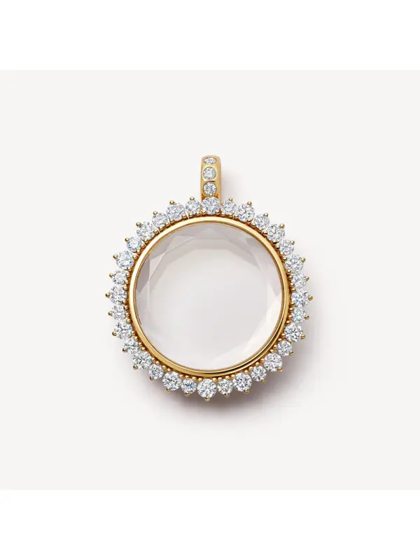 Pear Drop Locket Pendant Box 18K Gold Plated DIY Photo Pendant 18K - Godeskplus.com 