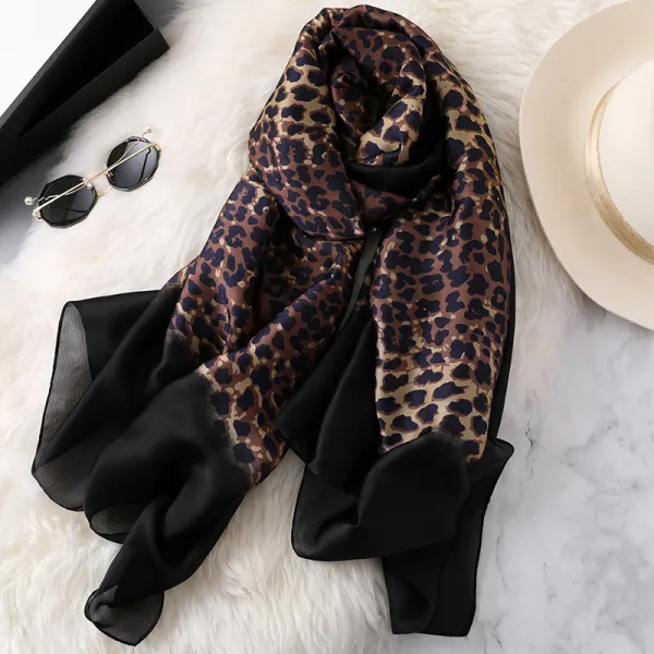 Elegant Fashion Leopard Gradient Warm Scarf - Leanarea.chimpone.com 