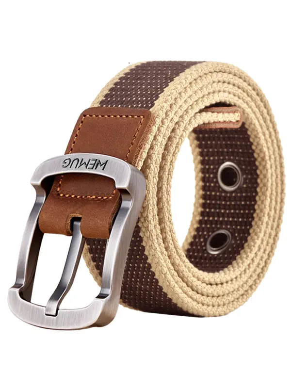 Men's Outdoor Casual Canvas Pin Buckle Belt - Godeskplus.com 