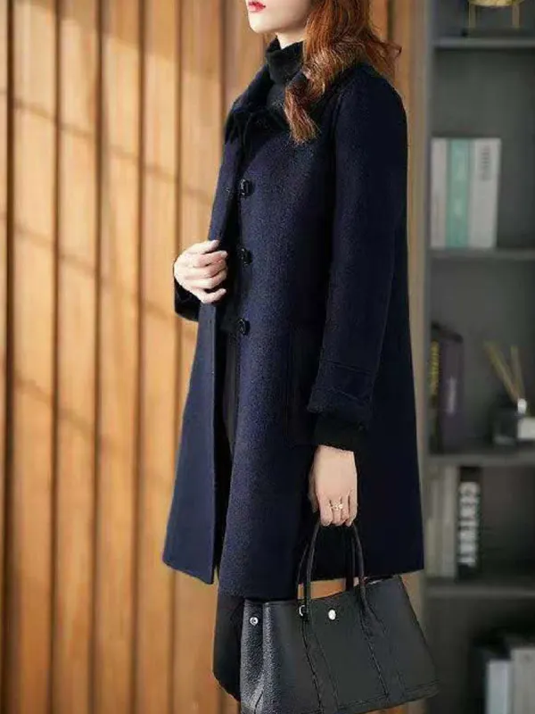 Fall/Winter Fashion Solid Color Woolen Coat - Godeskplus.com 