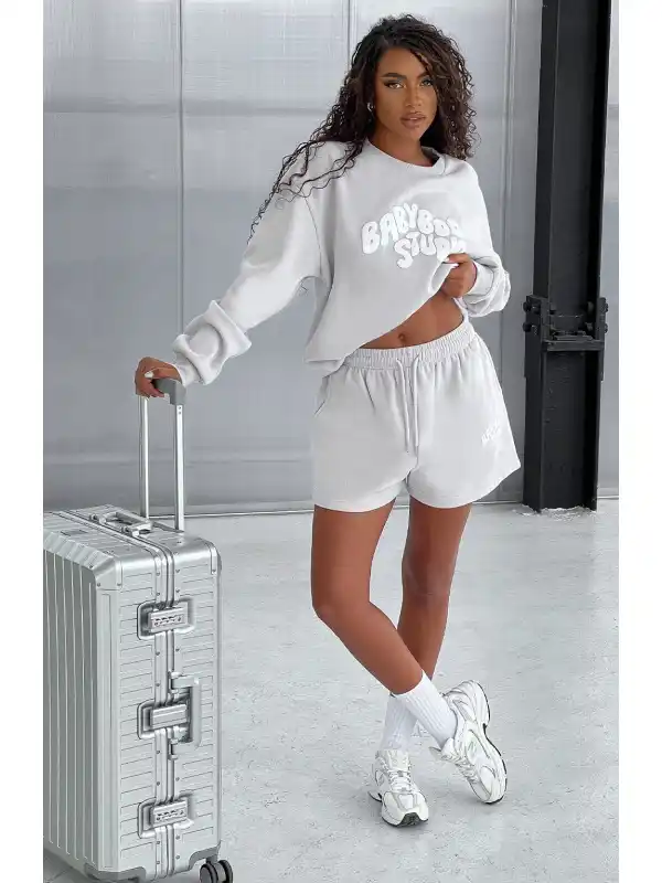 Studio Sweater - Light Grey/White - Godeskplus.com 