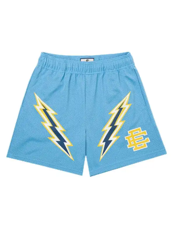 EE กางเกงขาสั้น สีฟ้า Lightning - Godeskplus.com 