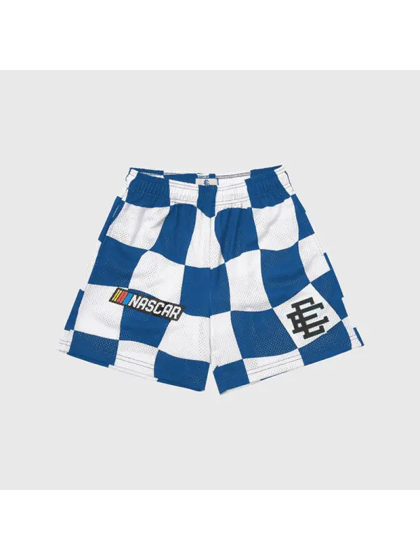 EE Shorts Treliça Azul E Branca - Godeskplus.com 