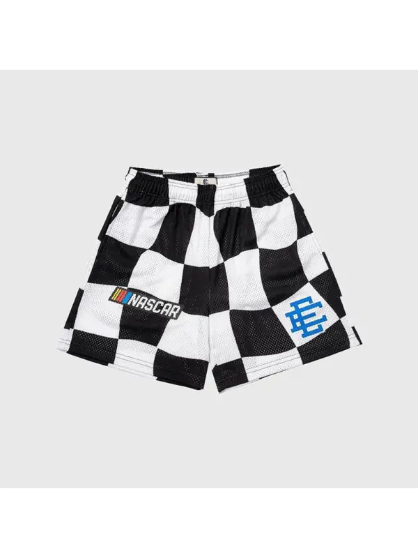 EE Shorts Black And White Lattice - Godeskplus.com 
