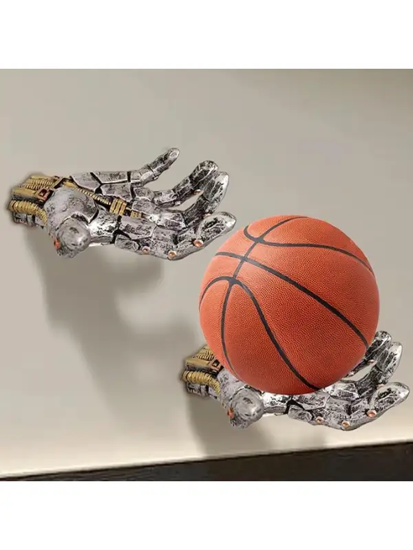 Hand Basketball Holder, Retro Hand-Shaped Basketball Storage Rack - Godeskplus.com 